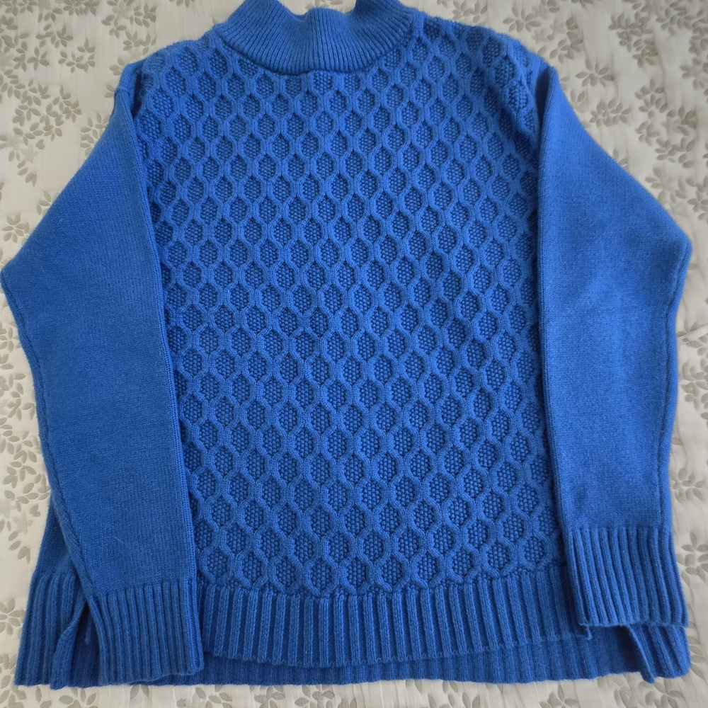 Talbots Women Blue Textured S Sweater